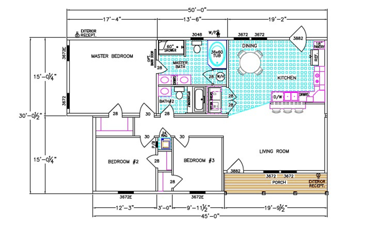 Ellistown Dimensioned Floorplan