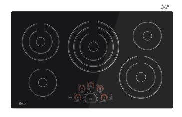 36 inch Wide Radiant Cooktop