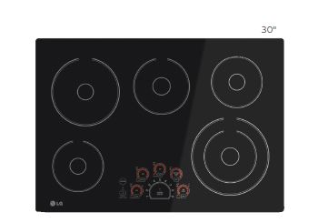 30 inch Wide Radiant Cooktop
