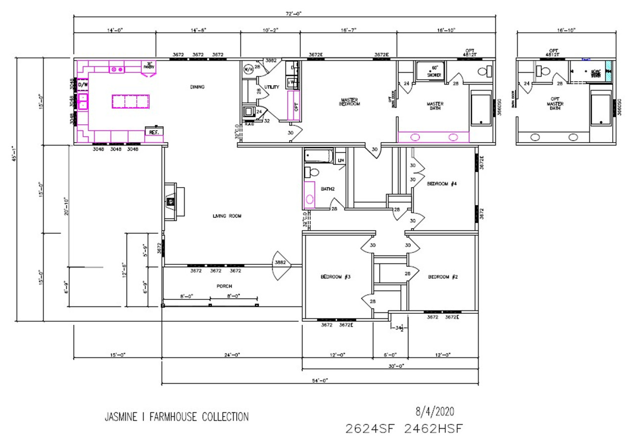 Jasmine I Dimensioned Floorplan