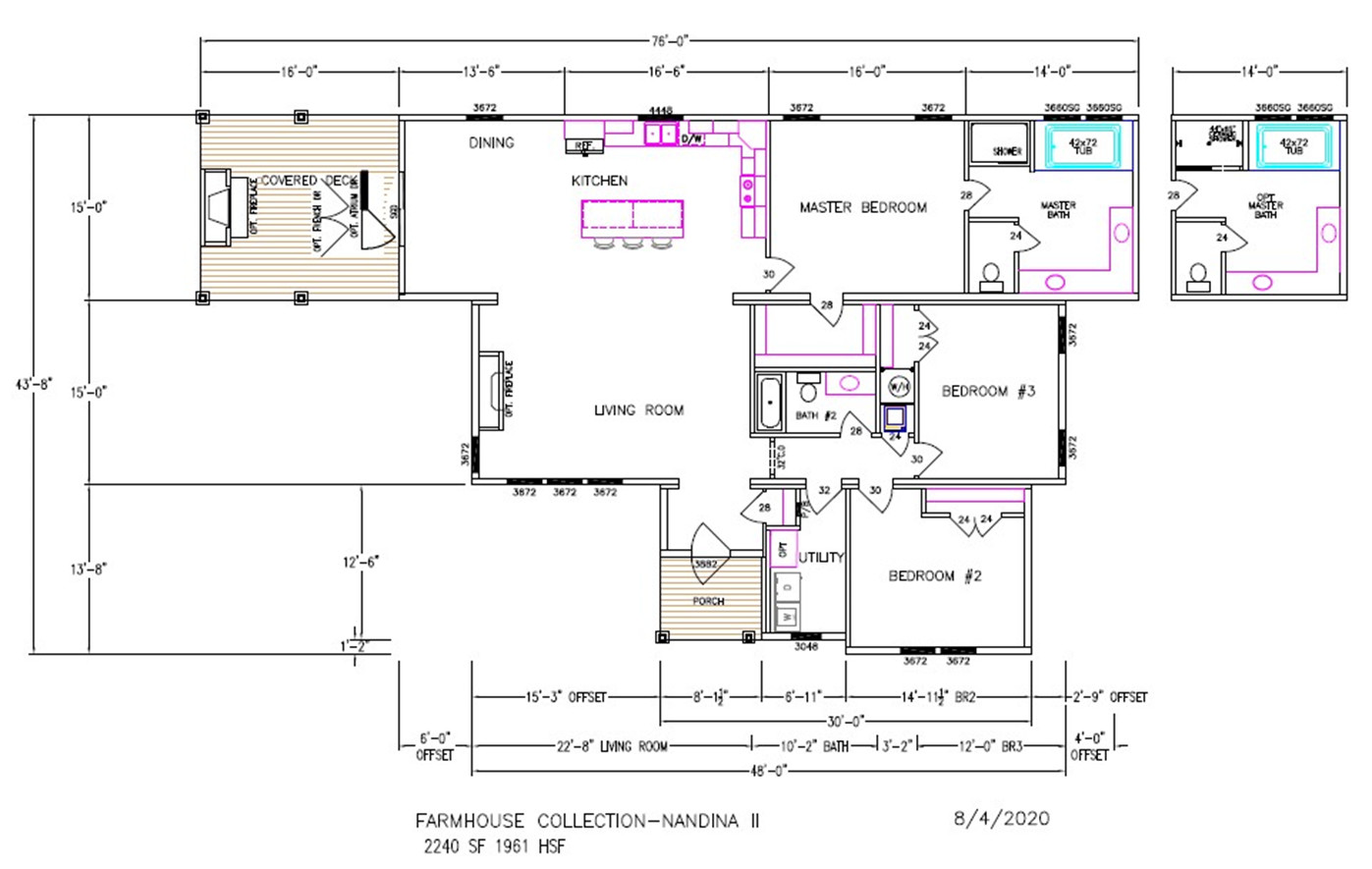 Nandina II Dimensioned Floorplan